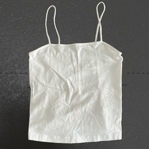 White solid tank top size xs